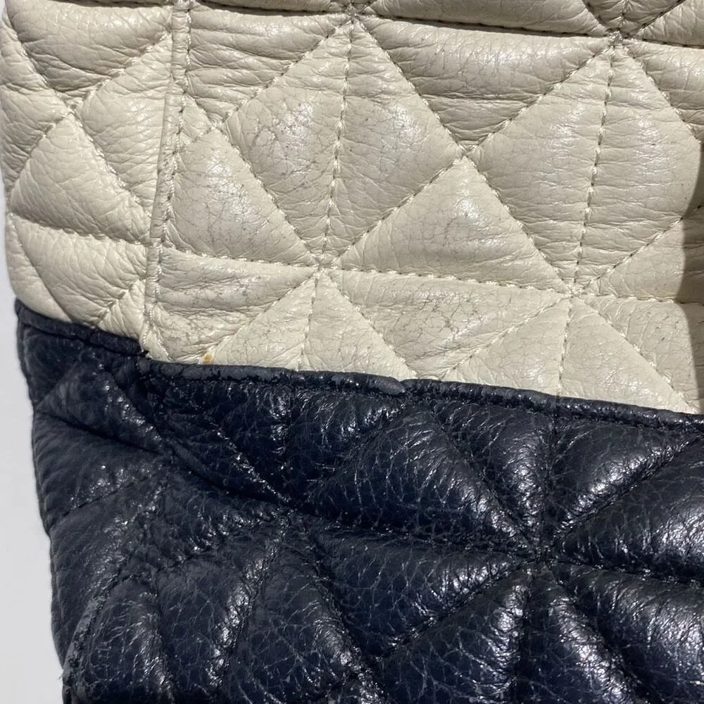 Kate Spade Women's Black White‎ Quilted Leather Chain Strap Shoulder Bag
